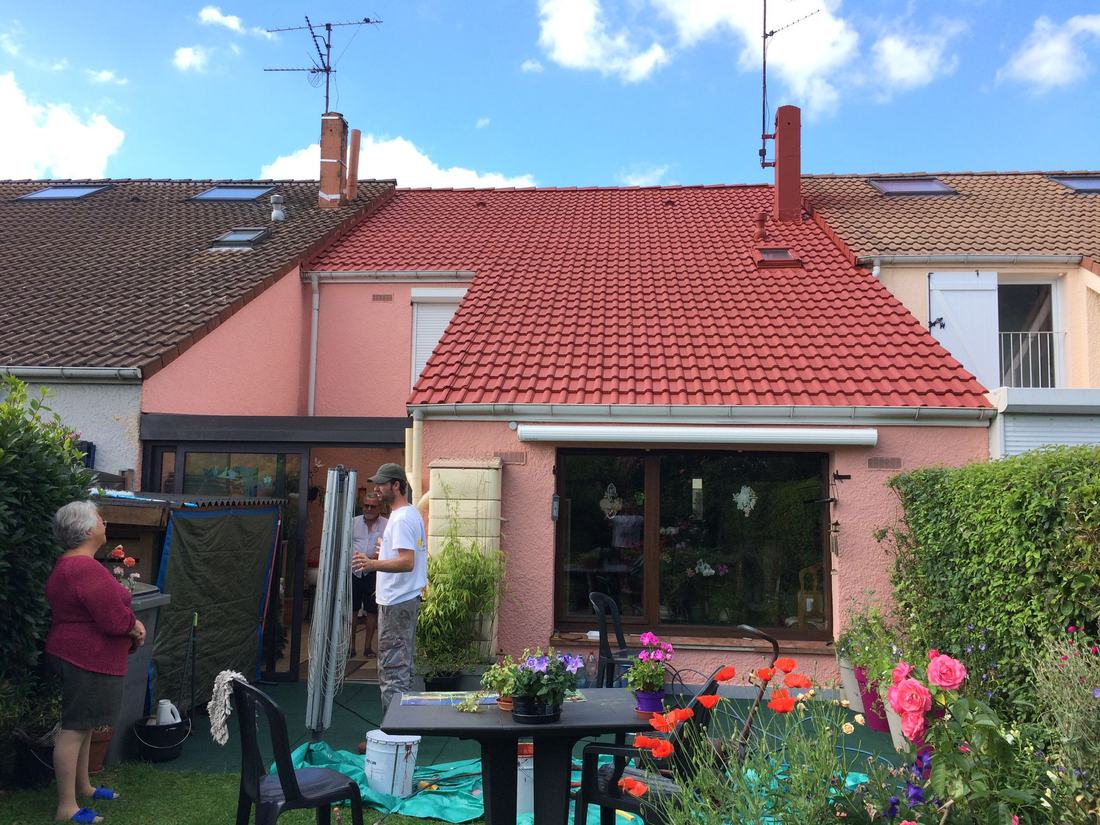 Charpente mise à nu — rénovation lourde — MS Couverture.Pro
